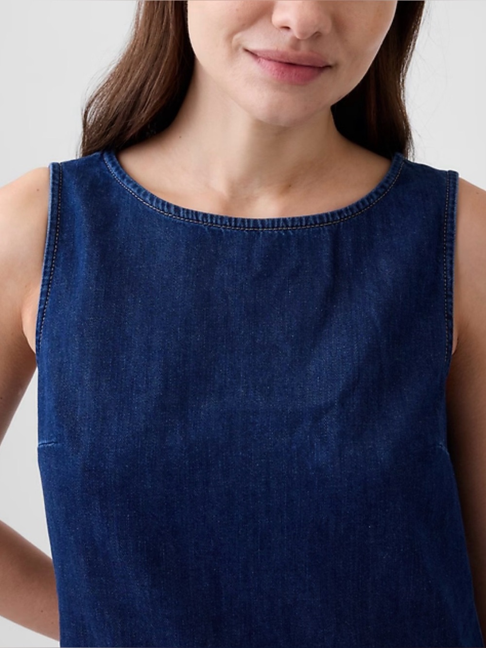 NWT Gap Denim Shift Dress - Picture 6 of 10